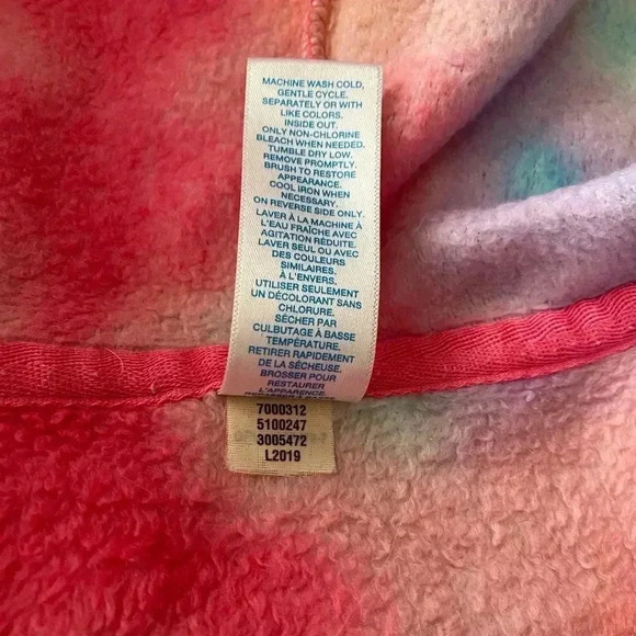 💥Children’s Place Tie Dye Fleece One Piece Pajamas XXL - Picture 4 of 5